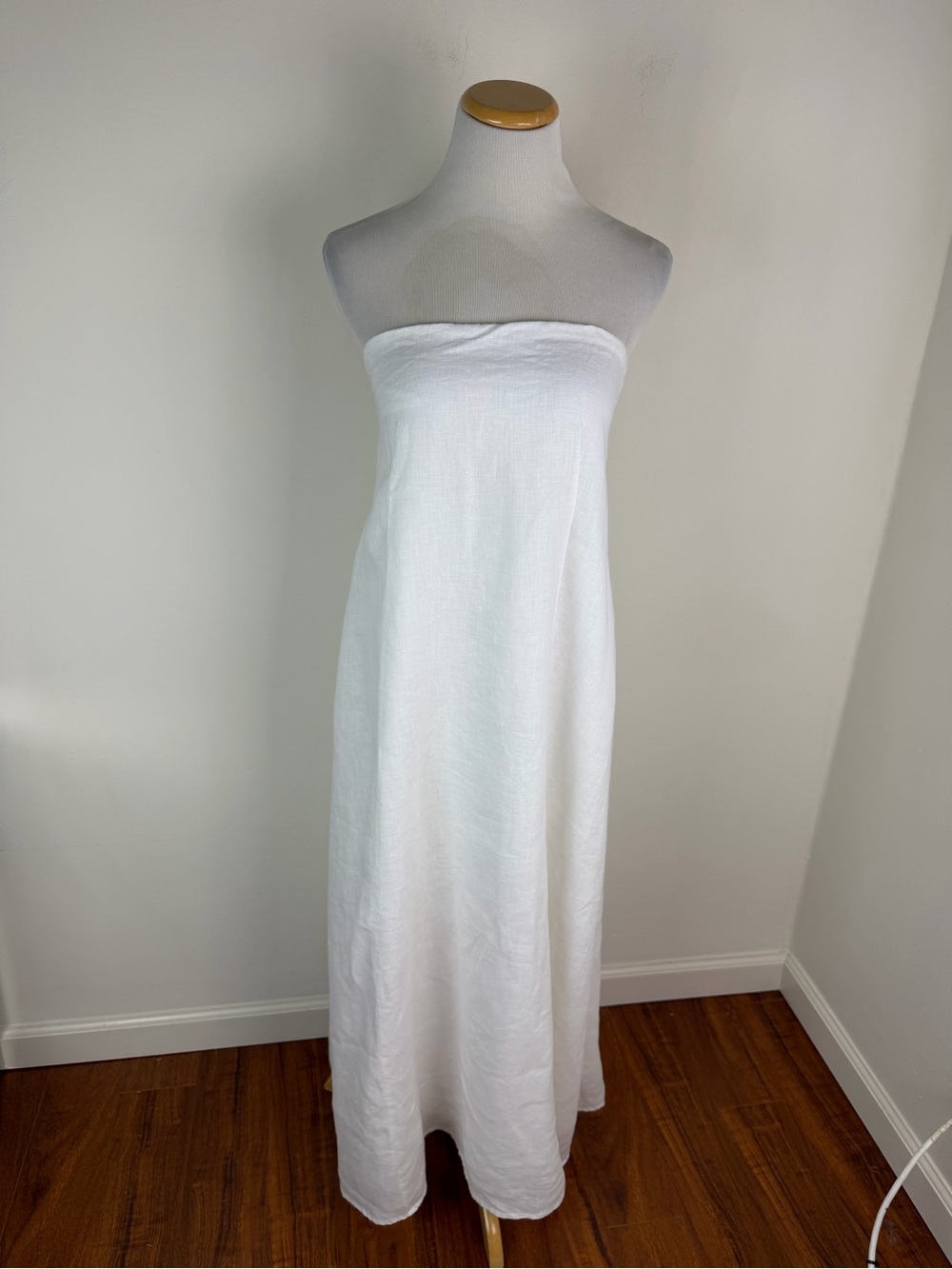DISSH Karney Linen Maxi Dress White Size 2 - Picture 4 of 8